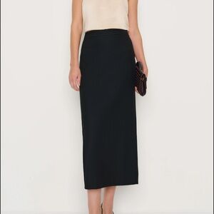Reformation Lydia Skirt Black Wool